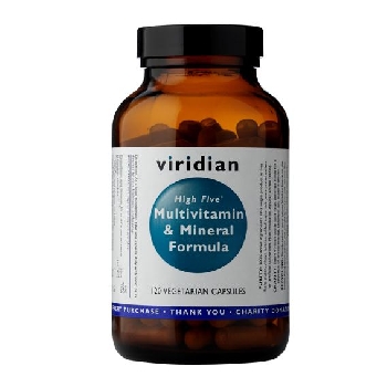 Viridian High Five Multivitamin a Mineral Formula Multivitamín na stres a pro celkovou odolnost 120 kapslí