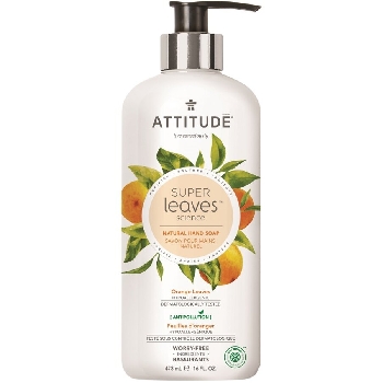 Attitude Prírodné mydlo na ruky Super leaves s detoxikačným účinkom Pomarančové listy 473 ml