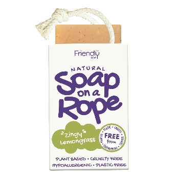 Friendly Soap přírodní mýdlo citronová tráva a konopí na šnůrce 125 g