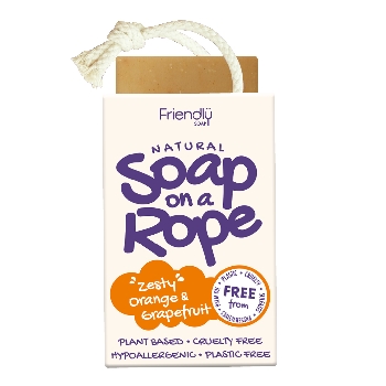 Friendly Soap přírodní mýdlo pomeranč a grep na šnůrce 125 g