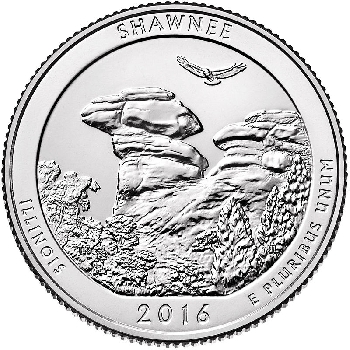 Quarter 25 cent 2016 P Shawnee National Forest