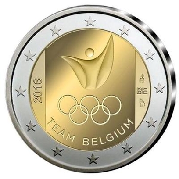 2 euro sběratelské Belgie 2016 Olympiáda UNC