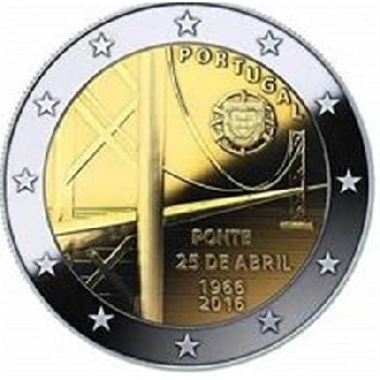 2 euro sběratelské Portugalsko 2016 Most UNC