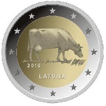 2 euro sběratelské Lotyšsko 2016 UNC Chov