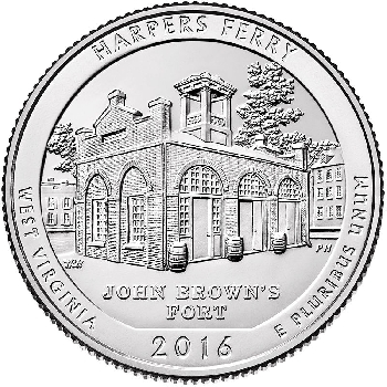 Quarter 25 cent 2016 S Harpers Ferry