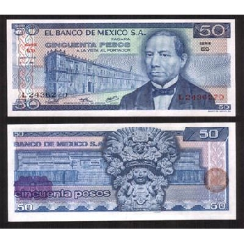 bankovka 50 Mexických pesos