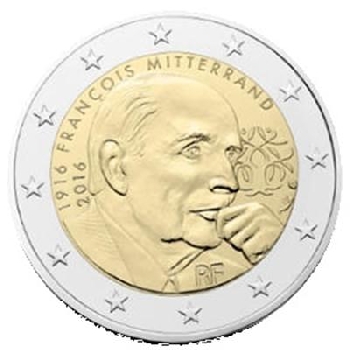 2 euro sběratelské Francie 2016 Mitterrand UNC
