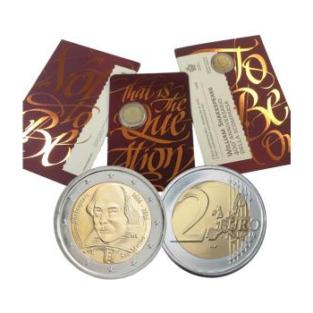 2 euro sběratelské San Marino 2016 Shakespeare BU
