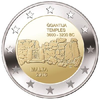 2 euro sběratelské Malta 2016 Ggantija UNC