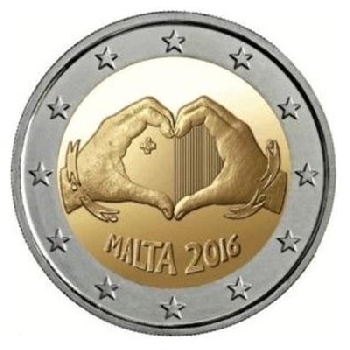 2 euro sběratelské Malta 2016 Láska UNC