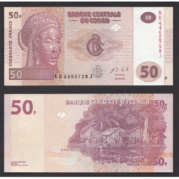 bankovka 50 Konžských franků