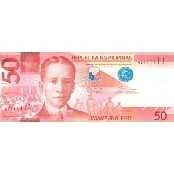 Bankovka 50 Filipínských peso 2016