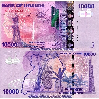 bankovka 10000 Ugandských šilinků