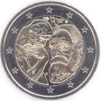 2 euro sběratelské Francie 2017 Rodin UNC