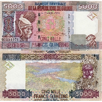 bankovka 5000 Guinejských franků 2012