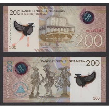 bankovka 200 Nikaragujských córdob