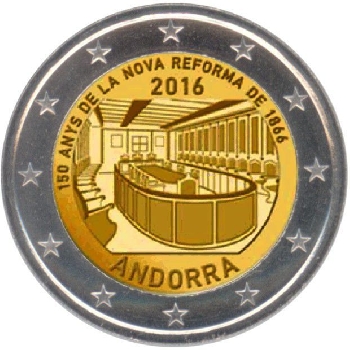 2 euro sběratelské Andora 2016 nová reforma BU