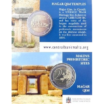 2 euro sběratelské Malta 2017 Hagar Qim BU karta