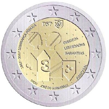 2 euro sběratelské Portugalsko 2017 Veřejná bezpečnost UNC