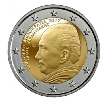 2 euro sběratelské Řecko 2017 Kazantzakis UNC
