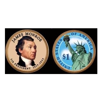 USA 1 dolar 2008 James Monroe COLOR