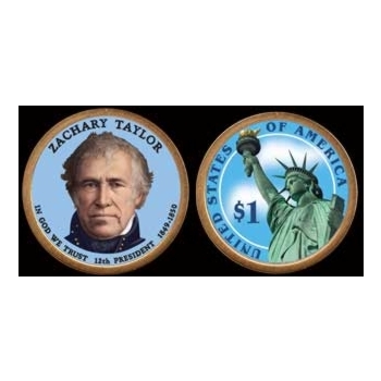 USA 1 dolar 2009 Zachary Taylor COLOR