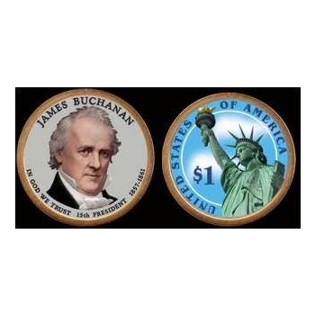 USA 1 dolar 2010 James Buchanan COLOR