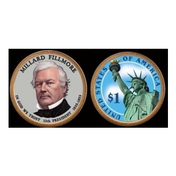 USA 1 dolar 2010 Millard Fillmore COLOR