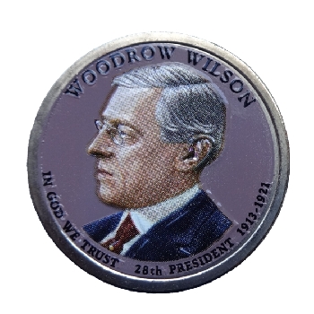 USA 1 dolar 2013 Woodrow Wilson COLOR