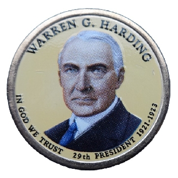 USA 1 dolar 2014 Warren G Harding COLOR