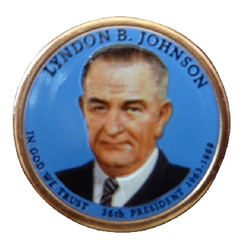 USA 1 dolar 2015 Johnson COLOR