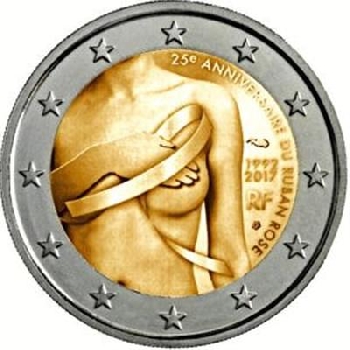 2 euro sběratelské Francie 2017 Prevence rakoviny UNC