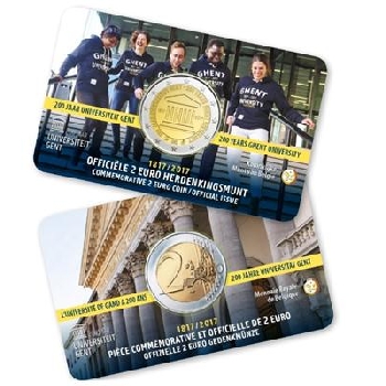 2 euro sběratelské Belgie 2017 Univerzita v Gentu NL