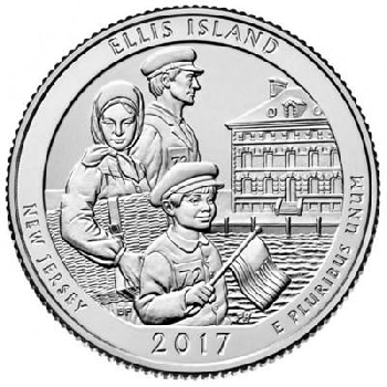 Quarter 25 cent 2017 D Ellis Island