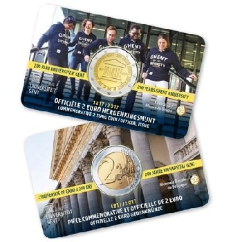 2 euro sběratelské Belgie 2017 Univerzita v Gentu UNC