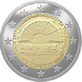 2 euro sběratelské Kypr 2017 UNC