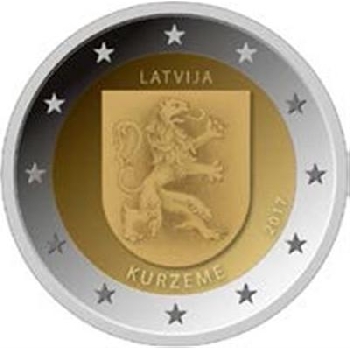 2 euro sběratelské Lotyšsko 2017 Courland UNC