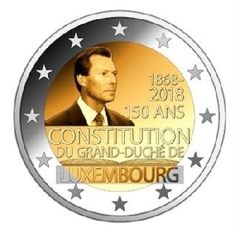 2 euro sběratelské Lucembursko 2018 ze sáčku