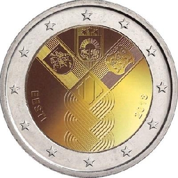 2 euro sběratelské Estonsko 2018 Nezávislost UNC