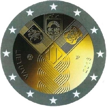 2 euro sběratelské Litva 2018 Nezávislost UNC