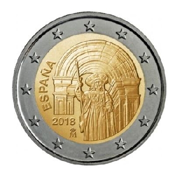 2 euro sběratelské Španělsko 2018 Compostela UNC