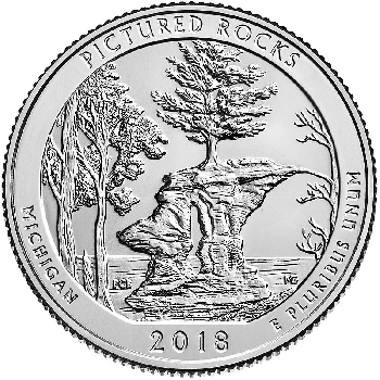 Quarter 25 cent 2018 P Pictured Rocks
