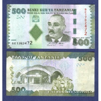 Bankovka 500 tanzanských šilinků