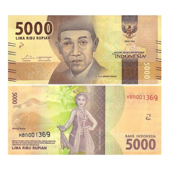 bankovka 5000 rupií 2016