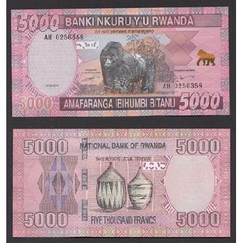 bankovka 5000 rwandských franků