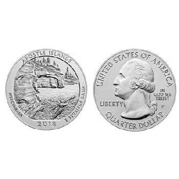 Quarter 25 cent 2018 D Apostle Islands