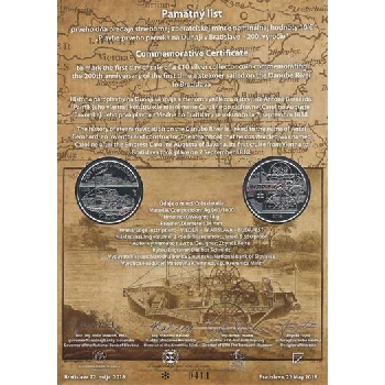 Pamětní list 10 euro 2018 Parník