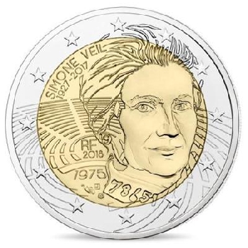 2 euro sběratelské Francie 2018 Veil UNC