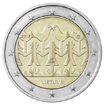 2 euro sběratelské Litva 2018 Oslava UNC
