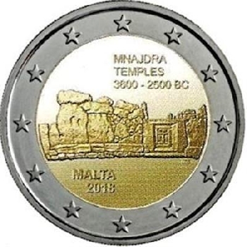 2 euro sběratelské Malta 2018 Mnajdra UNC
